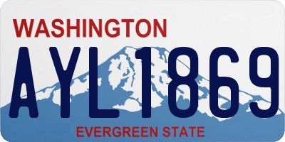 WA license plate AYL1869