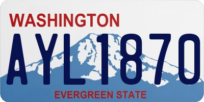 WA license plate AYL1870