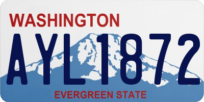 WA license plate AYL1872