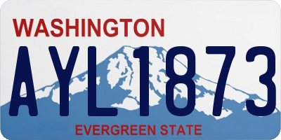 WA license plate AYL1873