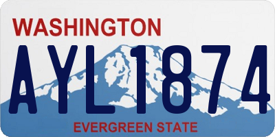 WA license plate AYL1874