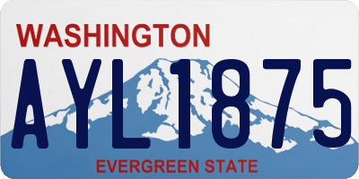 WA license plate AYL1875