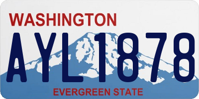 WA license plate AYL1878