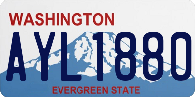 WA license plate AYL1880