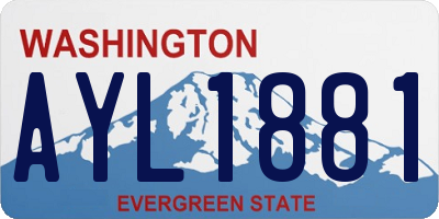 WA license plate AYL1881