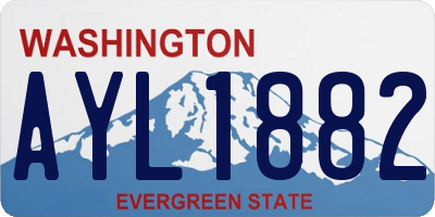 WA license plate AYL1882