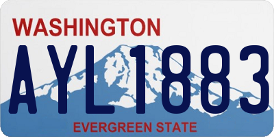 WA license plate AYL1883