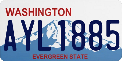 WA license plate AYL1885