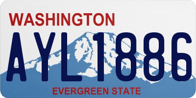 WA license plate AYL1886