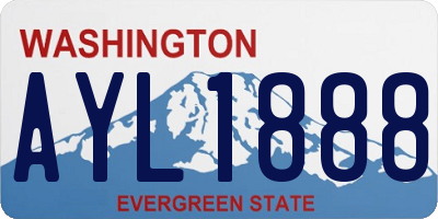 WA license plate AYL1888
