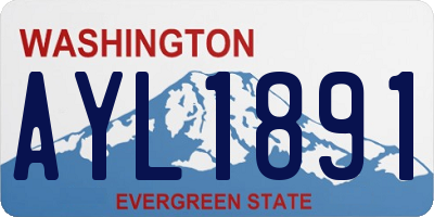 WA license plate AYL1891