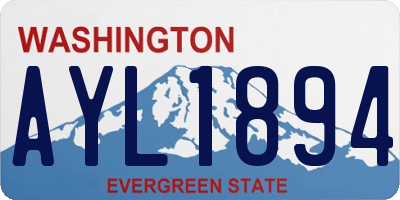 WA license plate AYL1894