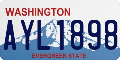 WA license plate AYL1898