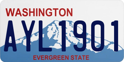 WA license plate AYL1901