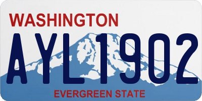 WA license plate AYL1902