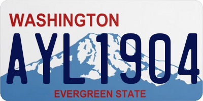WA license plate AYL1904