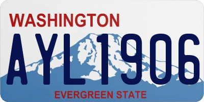 WA license plate AYL1906
