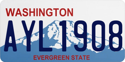 WA license plate AYL1908