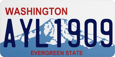 WA license plate AYL1909