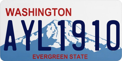 WA license plate AYL1910