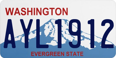 WA license plate AYL1912