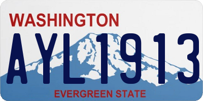 WA license plate AYL1913