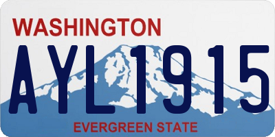 WA license plate AYL1915