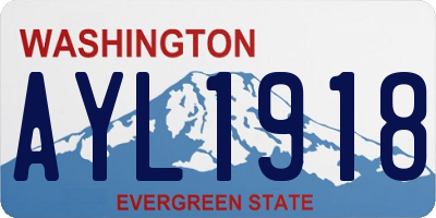 WA license plate AYL1918