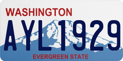 WA license plate AYL1929