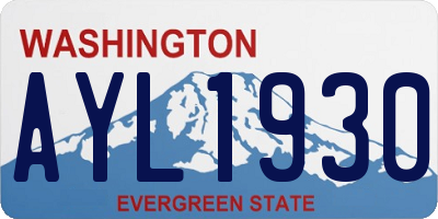 WA license plate AYL1930