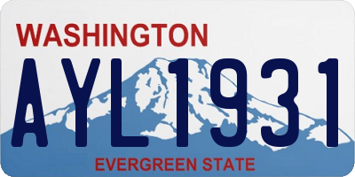 WA license plate AYL1931