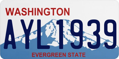 WA license plate AYL1939