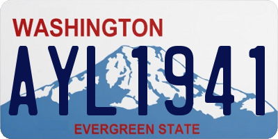 WA license plate AYL1941