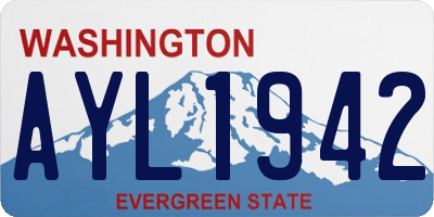 WA license plate AYL1942