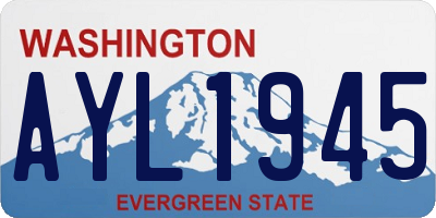 WA license plate AYL1945