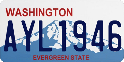 WA license plate AYL1946