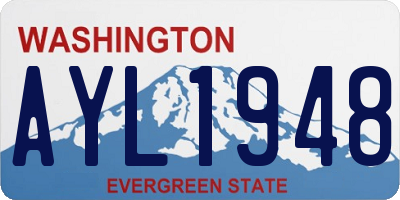 WA license plate AYL1948