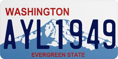 WA license plate AYL1949