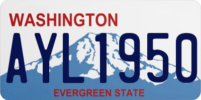 WA license plate AYL1950