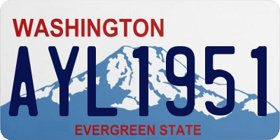 WA license plate AYL1951
