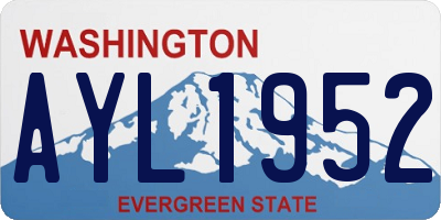 WA license plate AYL1952