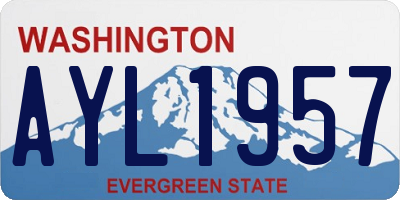 WA license plate AYL1957