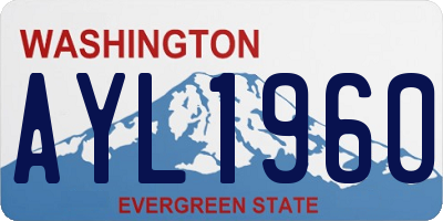 WA license plate AYL1960