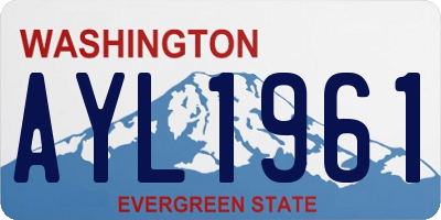 WA license plate AYL1961
