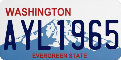 WA license plate AYL1965
