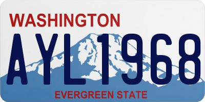 WA license plate AYL1968