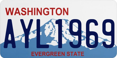 WA license plate AYL1969