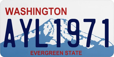 WA license plate AYL1971