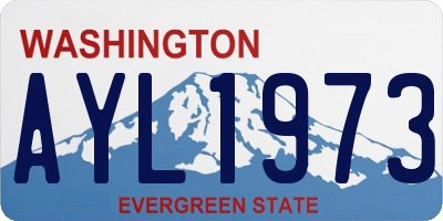 WA license plate AYL1973