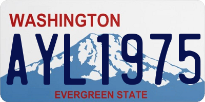 WA license plate AYL1975